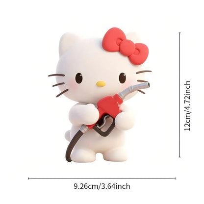 Hello Kitty Oil Cap Stickers - Waterproof Scratch-Resistant Decals