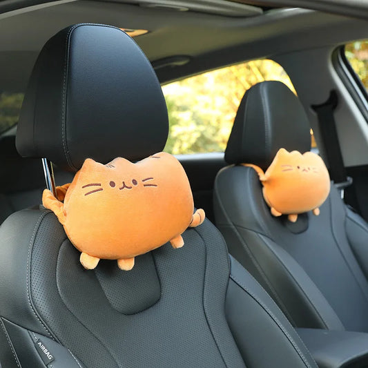 Cute Cat Car Headrest Pillow