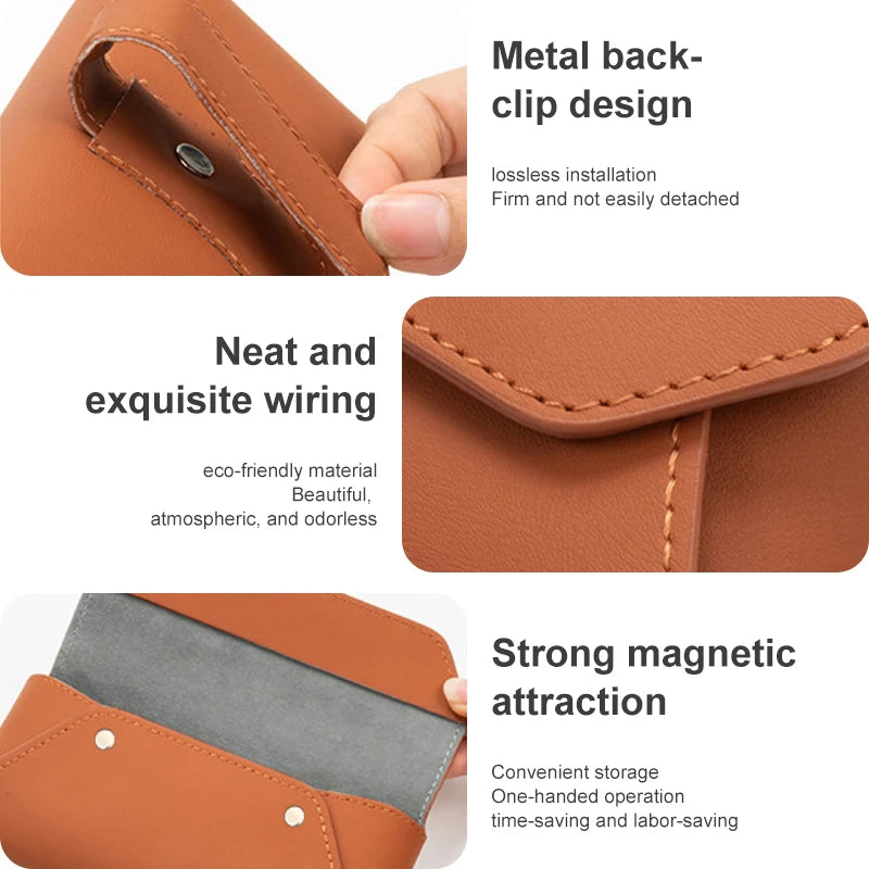 Honda Accord Civic CRV Magnetic Leather Glasses Case Holder