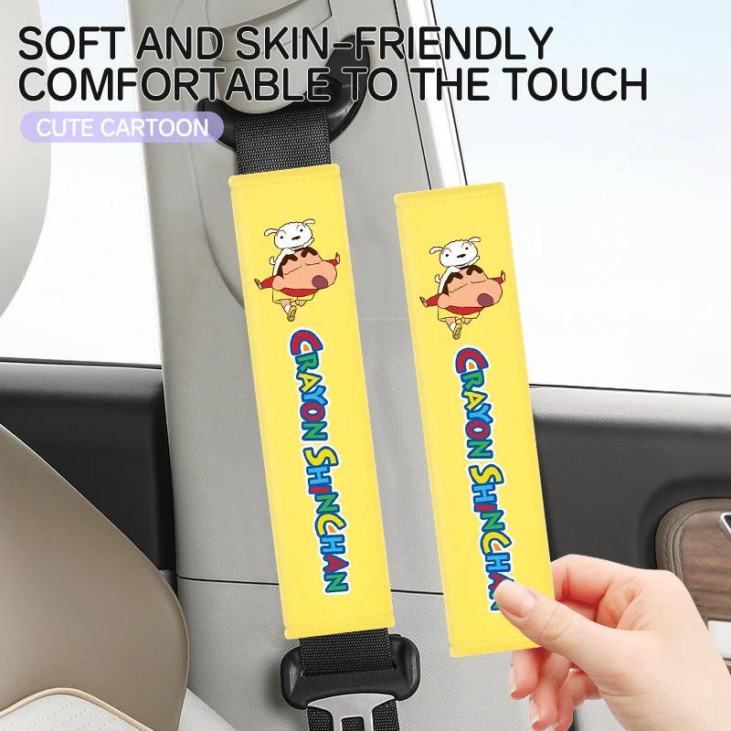 Crayon Shin-chan Soft Plush Car Seat Belt Shoulder Pad Covers