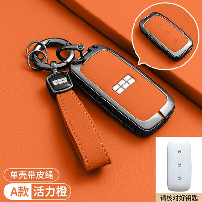 Zinc Alloy Leather Key Case Cover for Geely Galaxy EX5 Proton eM AS