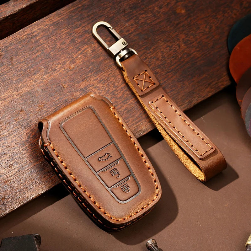 Toyota Leather Car Key Fob Cover – Camry, Corolla, RAV4 & More