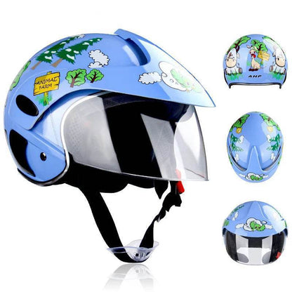 Kids Motorcycle & Motocross Helmet (3–9 Years) – ABS Unisex Safety Helmet for Dirt Bike, Bicycle, ATV & Downhill Riding - Purple