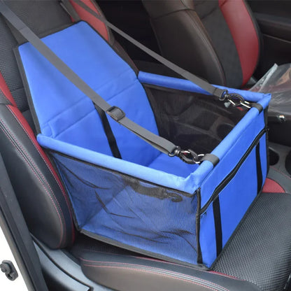 Pet Car Seat Bag – Mesh Hanging Travel Accessory, Waterproof Dog Mat & Blanket - A