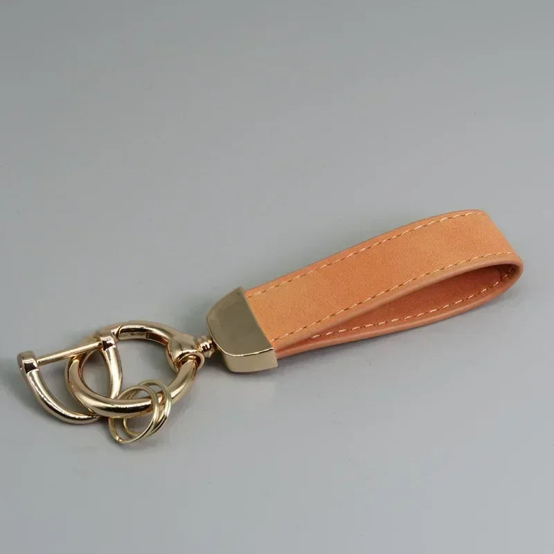 Custom Laser Engraved Suede Leather Keychain - Personalized Logo