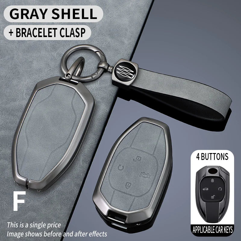 Zinc Alloy Leather Key Case Cover for GAC Trumpchi GS7 GS8 Remote