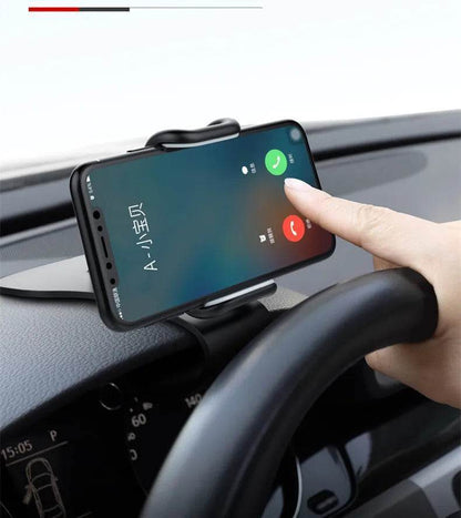 360° Rotatable Car Phone Holder – Universal Dashboard & Windshield Mount Stand - 