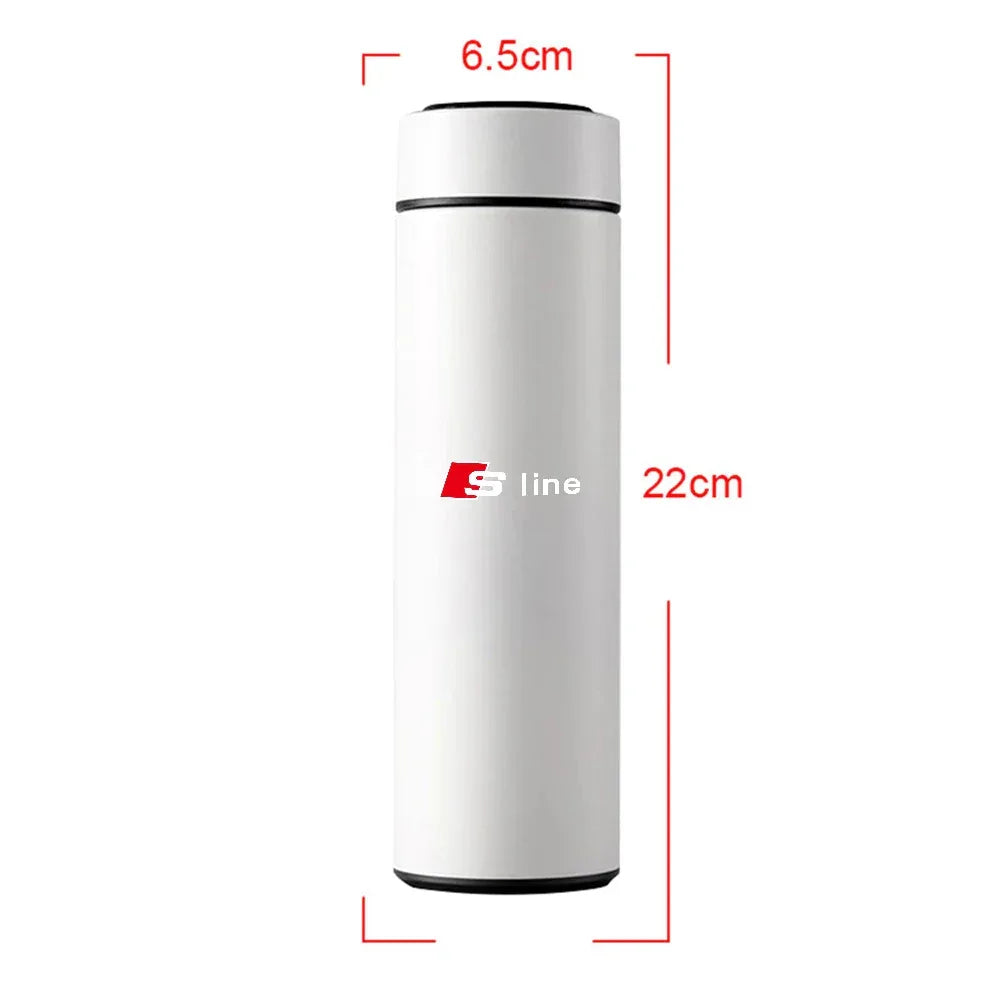 Audi LED Temperature Display Thermos Mug Water Bottle A1-A8 TT Q Series