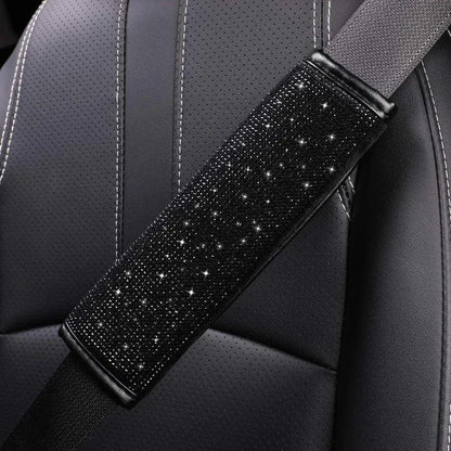 Crystal Rhinestone Seat Belt Covers 2-Pack Diamond Shoulder Pads