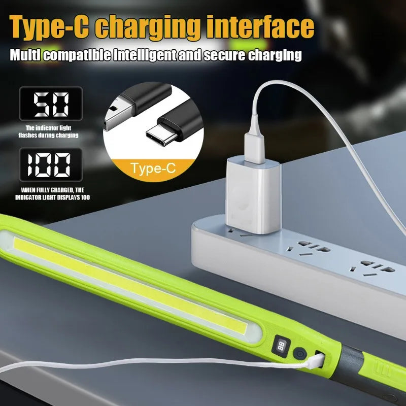 1200LM LED Mechanic Work Light - Magnetic 360° Swivel Flashlight