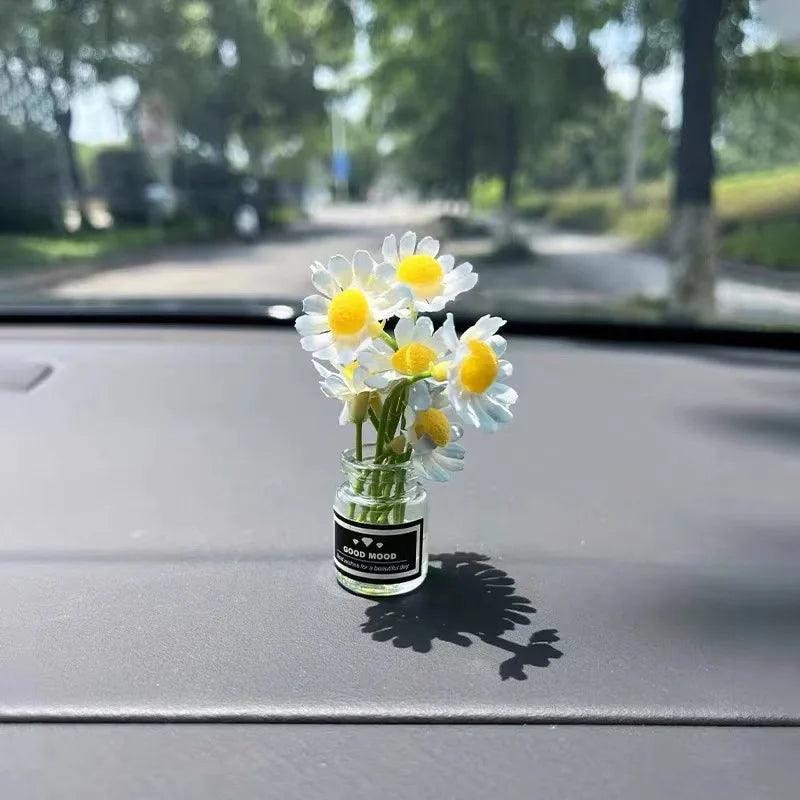 Sunflower Car Dashboard Decoration - Healing Fresh Flower Interior