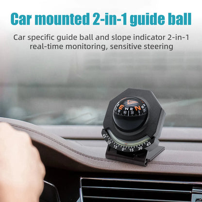 Universal Dashboard Compass with Slope Meter
