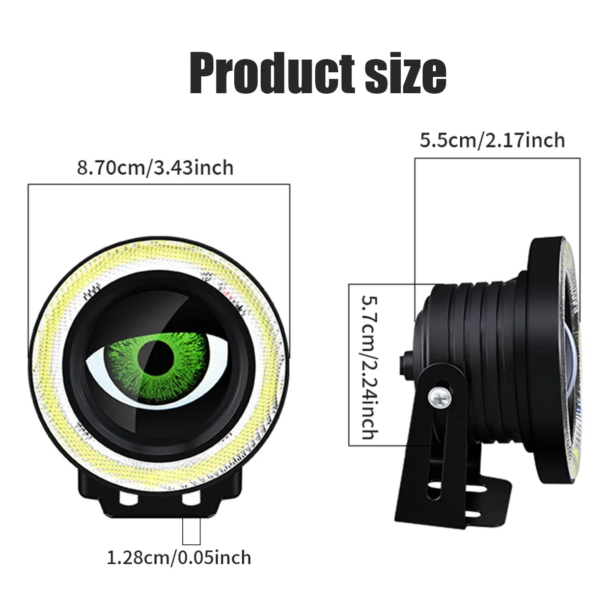 3.5-Inch RGB LED Angel Eyes Halo Ring Fog Lamp with 32/82 Modes