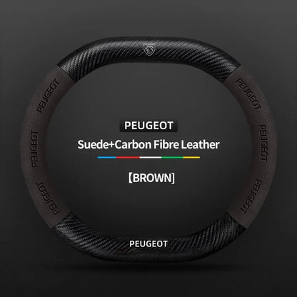 Peugeot 3008 4008 5008 208 2008 Suede Leather Steering Wheel Cover