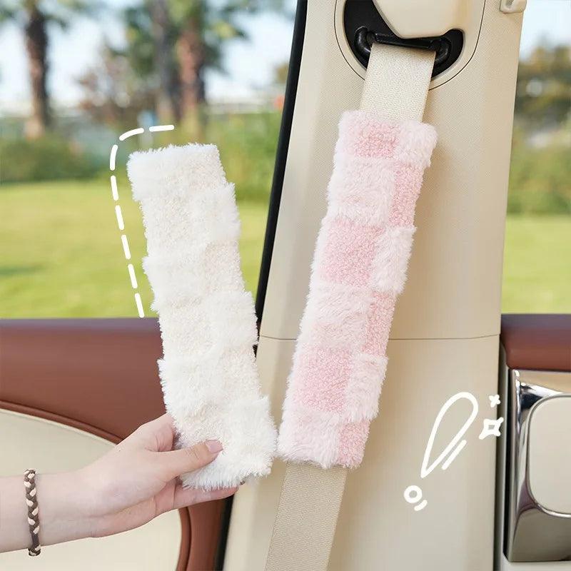 Kids Plush Seatbelt Cover Cartoon Cushion Shoulder Strap Pad
