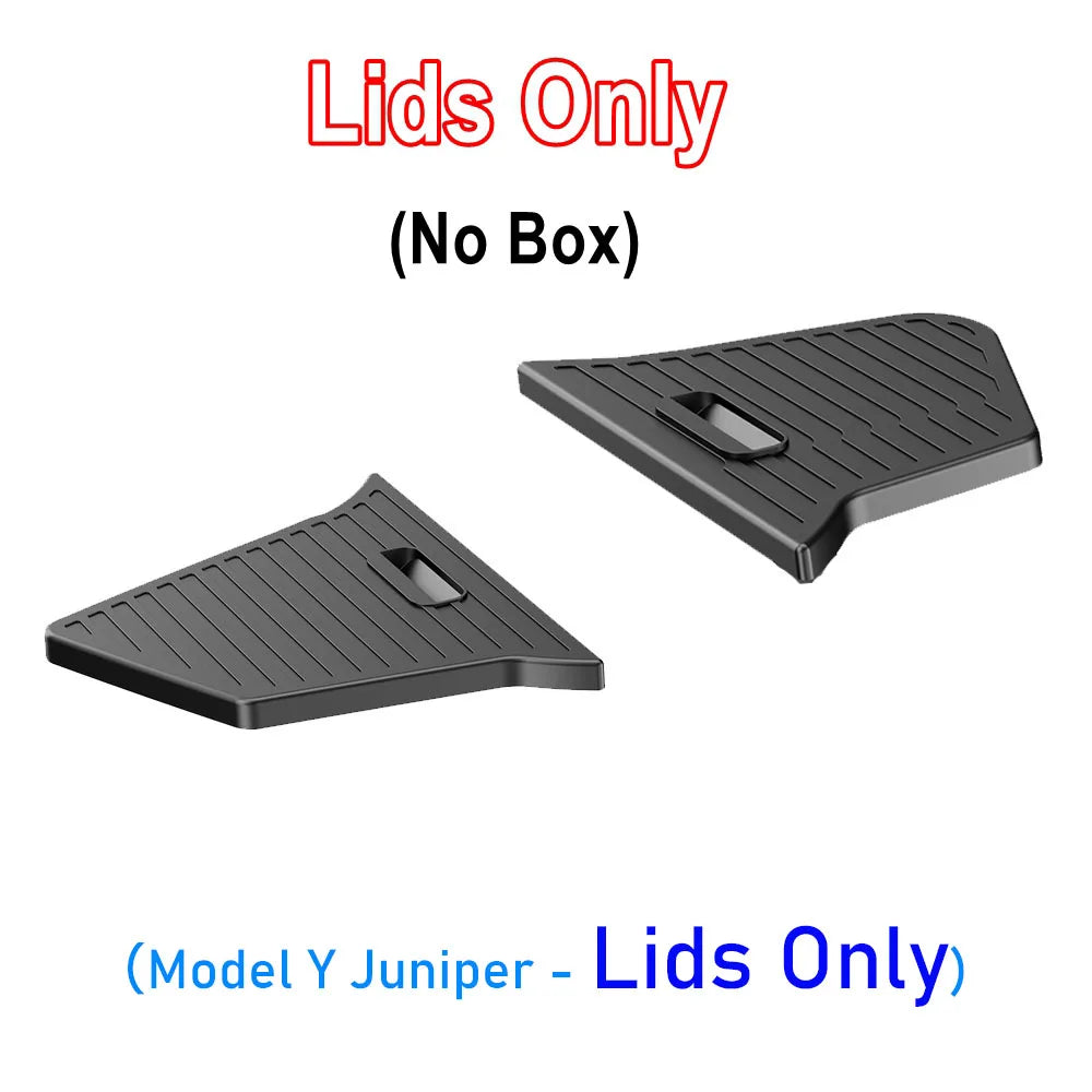 Tesla Model Y Juniper Trunk Organizer with Flocked TPE Side Storage Boxes