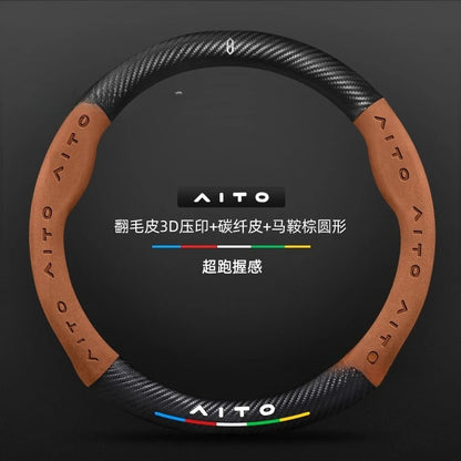 AITO M8 Carbon Fiber Steering Wheel Cover Ultra-Thin Anti-Slip