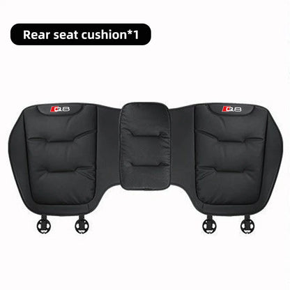 Leather Car Seat Cover Universal Four Seasons Car Front/Rear Seat Cushion for Audi Q3 Q7 Q8 TT Chair Protector Pad Accessories