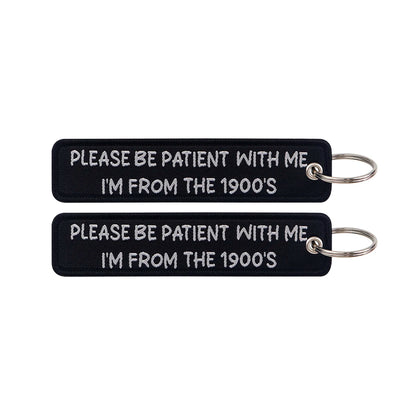 Embroidered Keys Tag Keychain - Personalized Key Identifier Fob