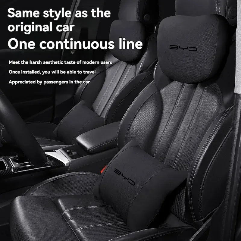 BYD Song Han Tang Qin EV DM Car Headrest & Lumbar Support Pillow - Headrest Red