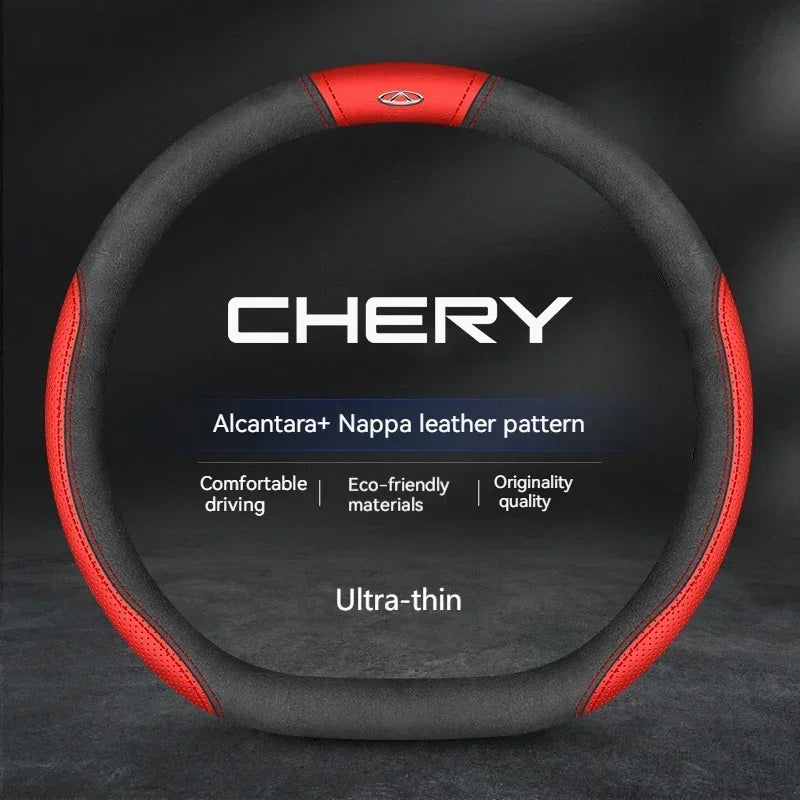 Chery Suede Leather Steering Wheel Cover
