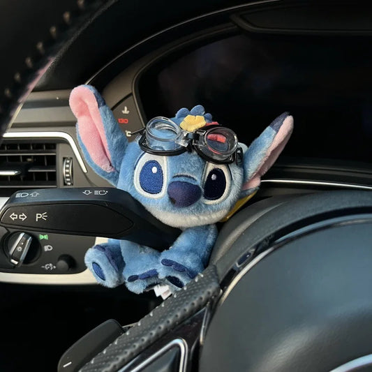 Stitch Plush Car Gear Shift Pendant – Cute Kawaii Car Interior Ornament - 