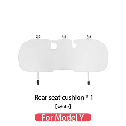 Tesla Ice Silk Seat Cushion | Model 3 & Y (2019–2025) Breathable Cover - T-M3Y-F01-white