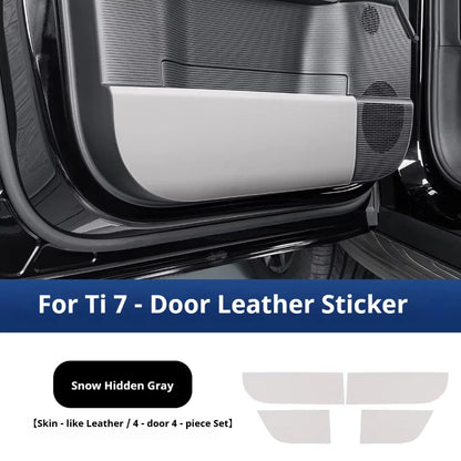 BYD Ti7 Leather Door Anti-Kick Protector Pads