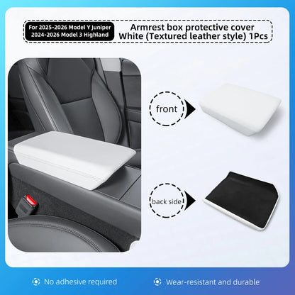 Armrest Box Cover for Tesla Model Y Juniper & Model 3 Highland – Soft Anti-Scratch Case