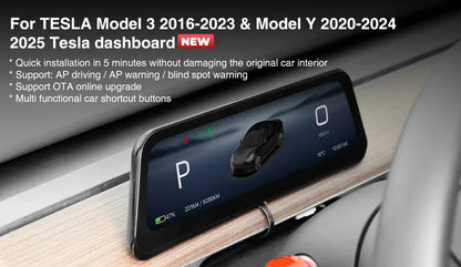 9.6" Tesla HUD Display with CarPlay & Android Auto - 