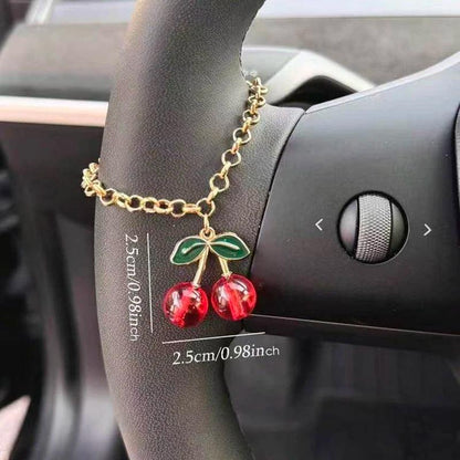Rhinestone Cherry Chain Steering Wheel Cover Car Interior Decor
