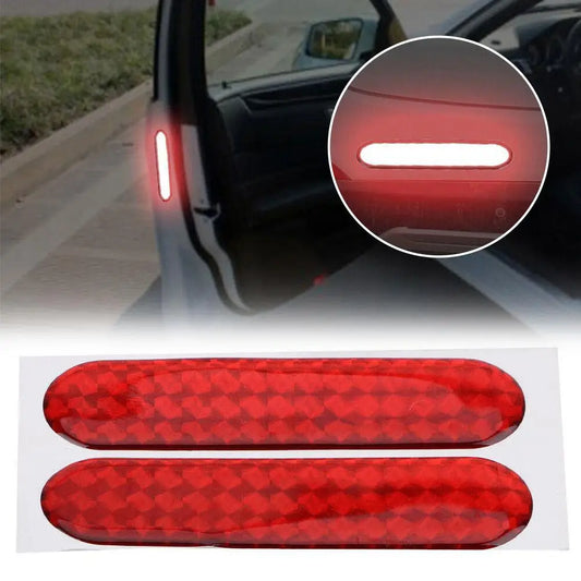 Reflective Car Door Safety Warning Stickers – Anti-Collision Reflector Tape for Interior & Exterior