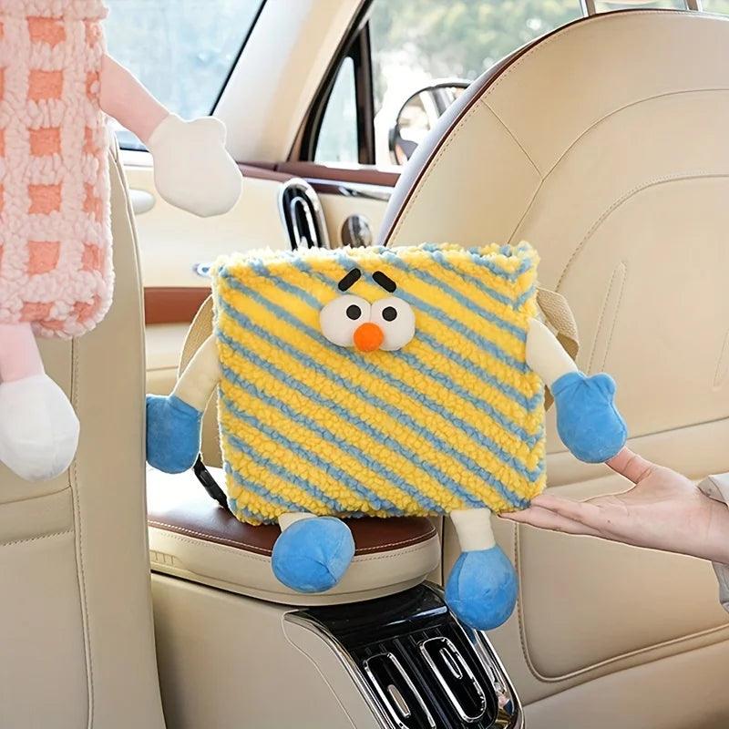 Premium Car Back Seat Organizer Storage Box with Trash Compartment