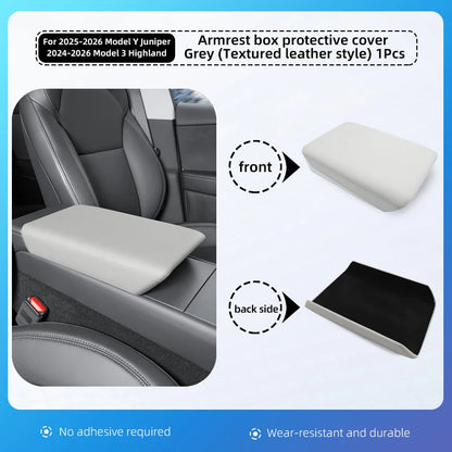 Armrest Box Cover for Tesla Model Y Juniper & Model 3 Highland – Soft Anti-Scratch Case
