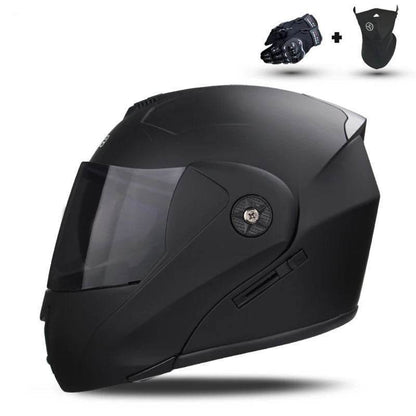 Modular Double Lens Flip-Up Motorcycle Helmet with Visor - 13 / S