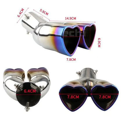 63mm Stainless Steel Exhaust Tip with Colorful Muffler Finish