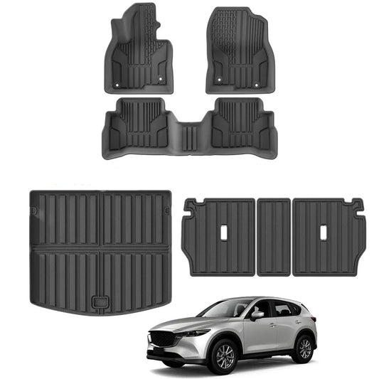 Mazda CX-5 2017-2025 TPE Floor Mats Set All Weather Anti-Slip - RHD 3pcs