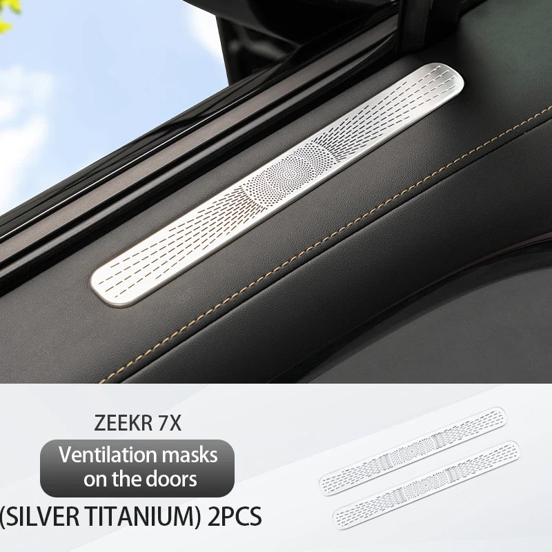 ZEEKR 7X Door Outlet Protective Cover – Metal Dustproof Cap - Silver