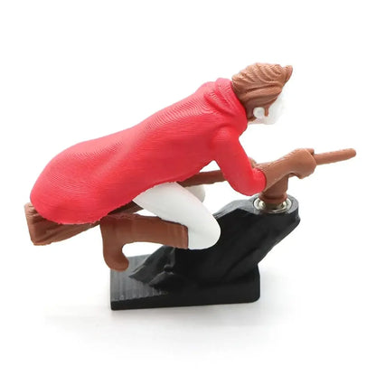 Witch Wizard Car Dashboard Ornament – Broomstick Drift Decor