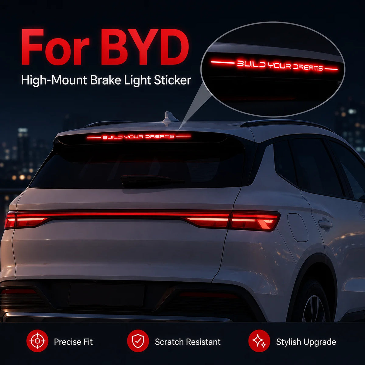 BYD Seal U and Song Plus Third Brake Light Decal