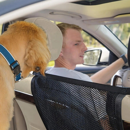 21x21 Adjustable Car Dog Barrier Net - Backseat Pet Safety Fence