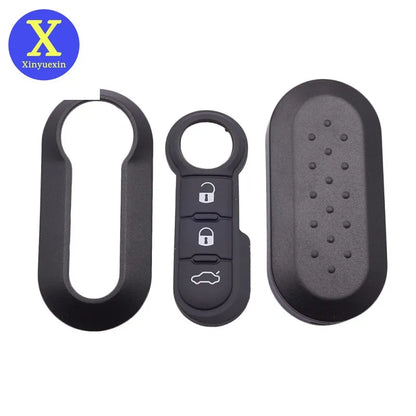 Fiat 500, Panda & Punto Remote Key Shell — 3 Button, 8 Colours