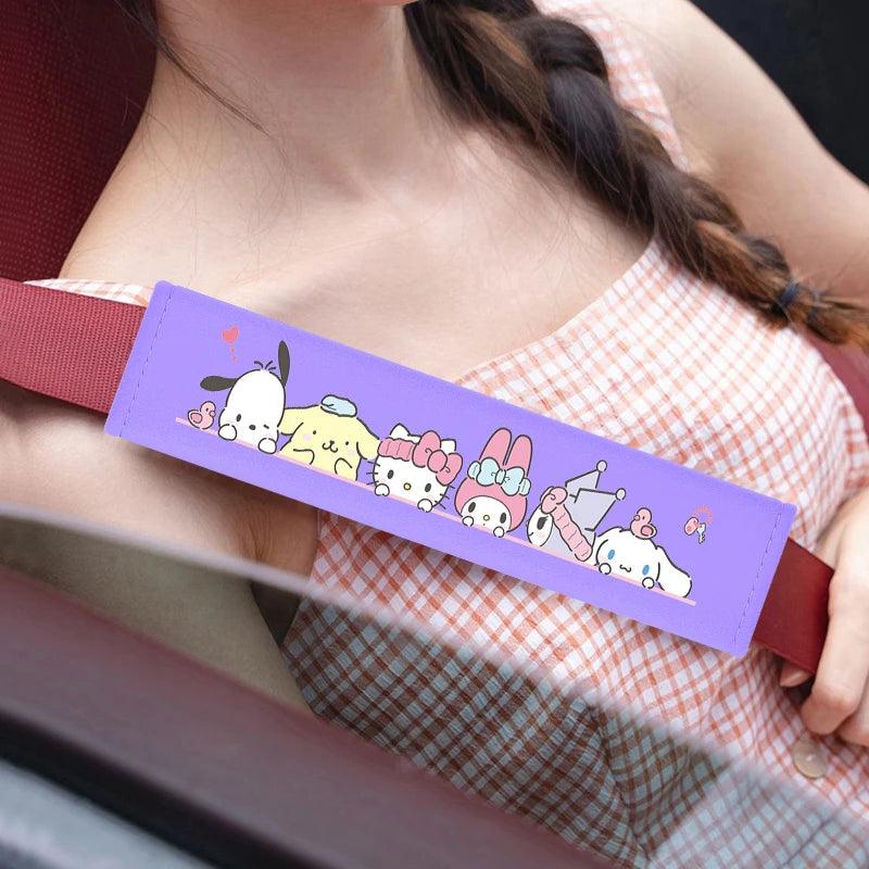 Padded Seat Belt Covers Sanrio Themed Car Shoulder Protectors