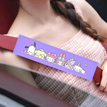 Padded Seat Belt Covers Sanrio Themed Car Shoulder Protectors