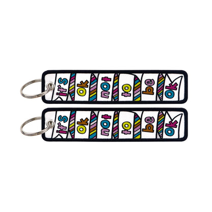 Embroidered Keys Tag Keychain - Personalized Key Identifier Fob