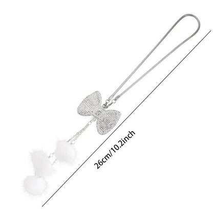 Diamond Crystal Bowknot Car Rearview Mirror Pendant Ornament