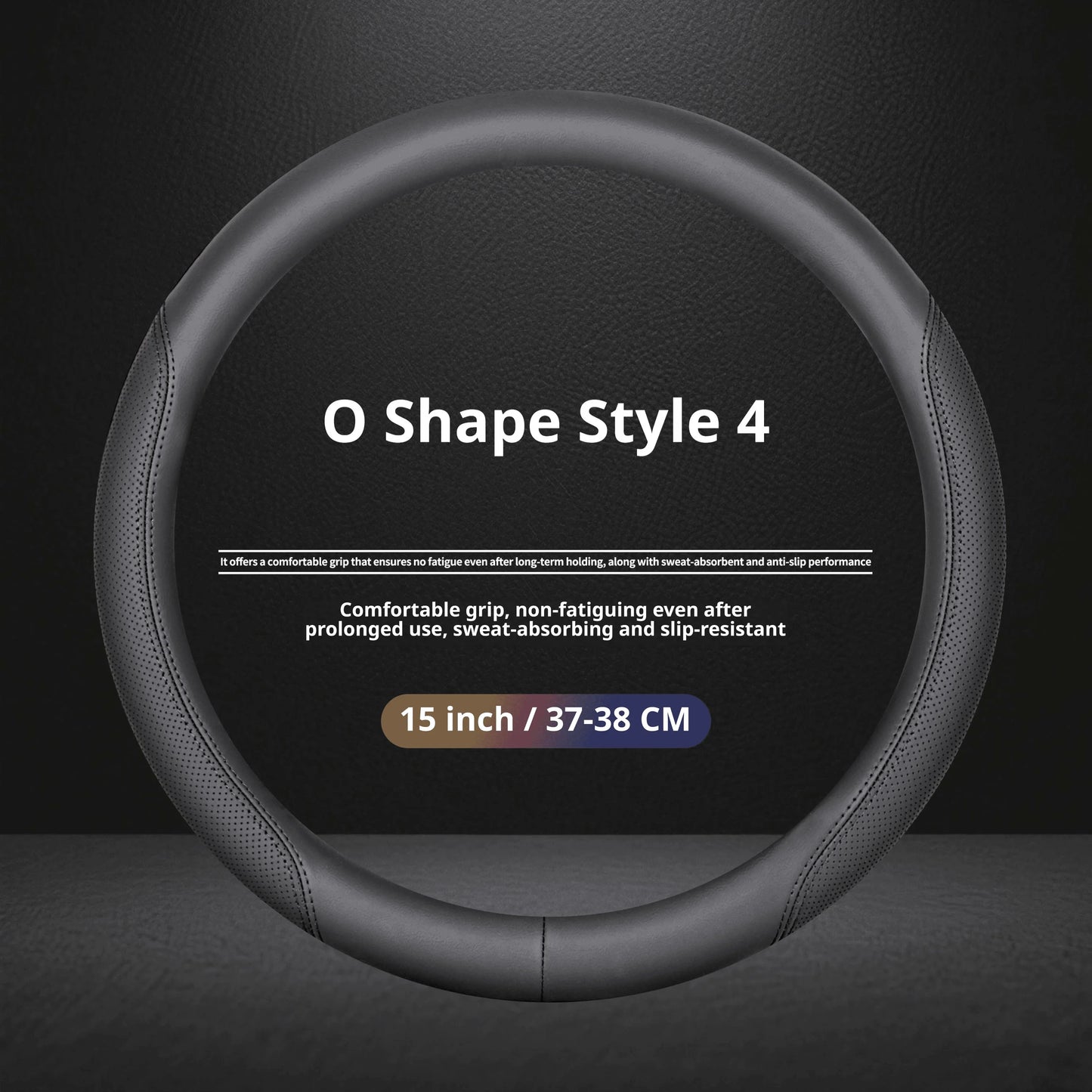 Jetour Nappa Leather Steering Wheel Cover - Round Shape / Style 4