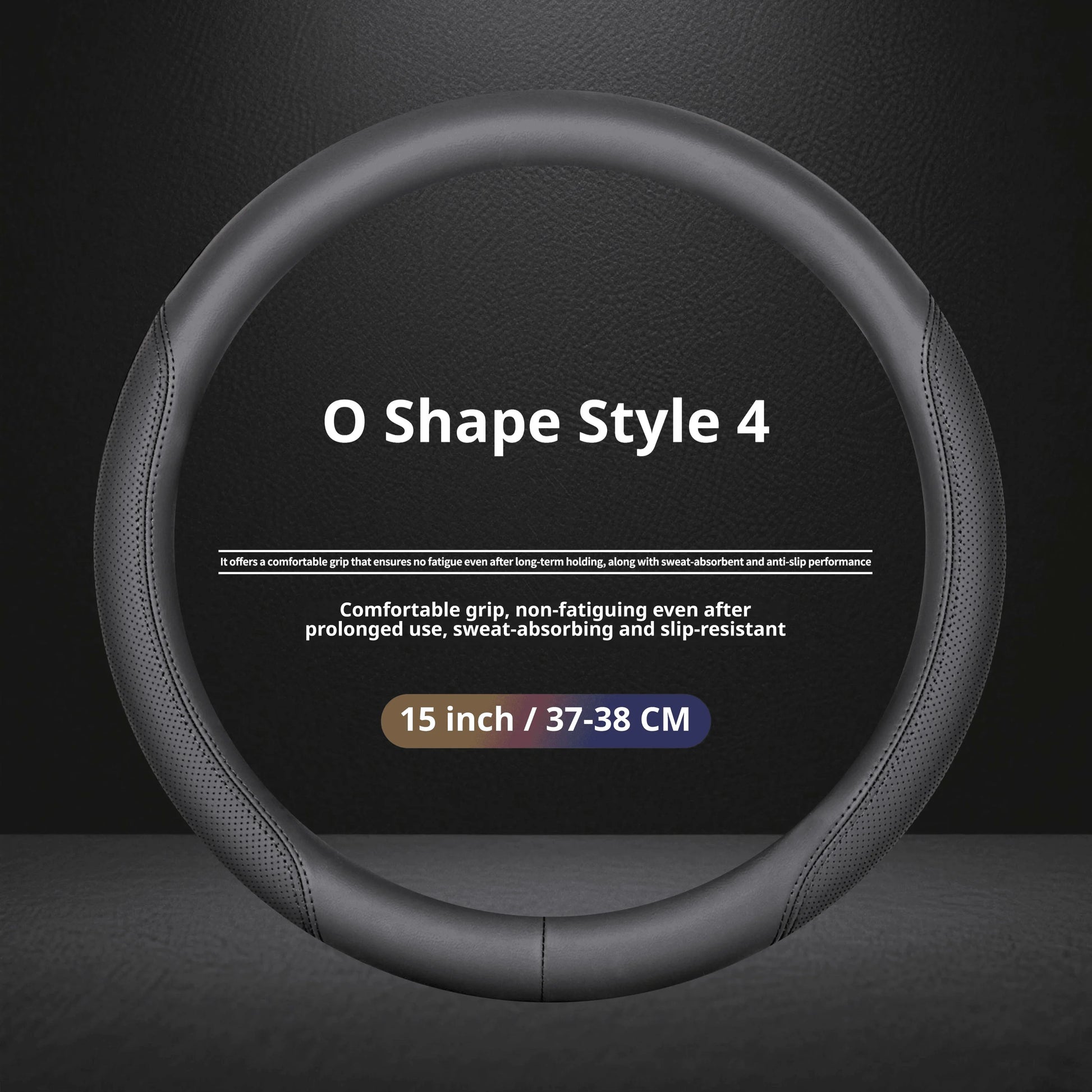 Jetour Nappa Leather Steering Wheel Cover - Round Shape / Style 4