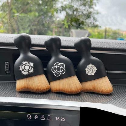 Camellia Flower Car Interior Detailing Brush - AC Vent Crevice Dust