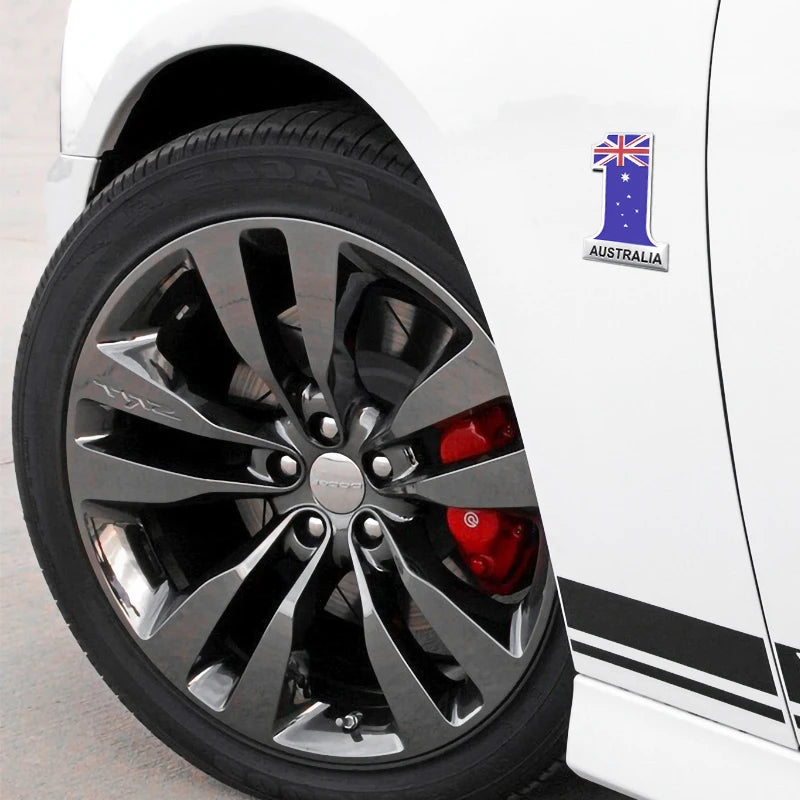 3D Metal Australia Flag Car Sticker – Aluminum Emblem Badge & Exterior Decal - A